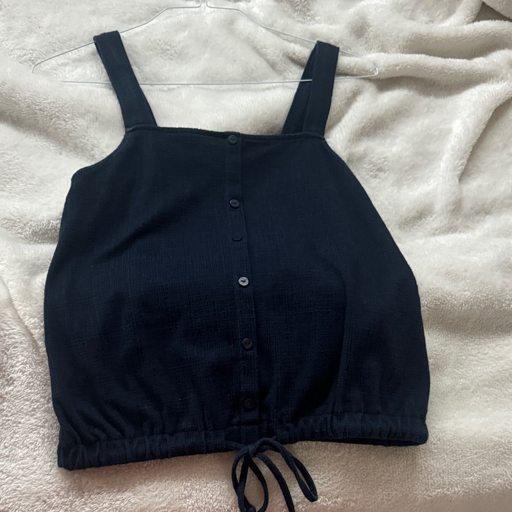 Women's Dark Navy Button-Down Top